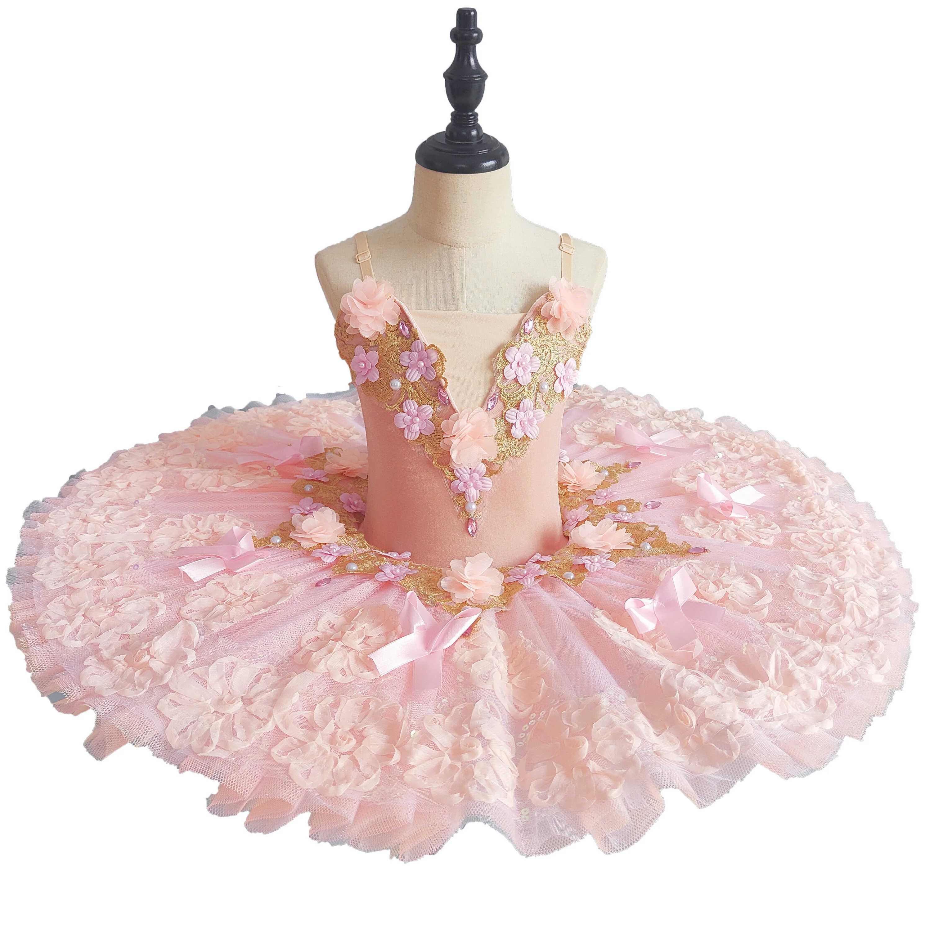 Pink Fairy Doll Professional Ballet Tutu Pancake For Girl Tulles Platter Performance Tutus for Women Ballet Stage Costume