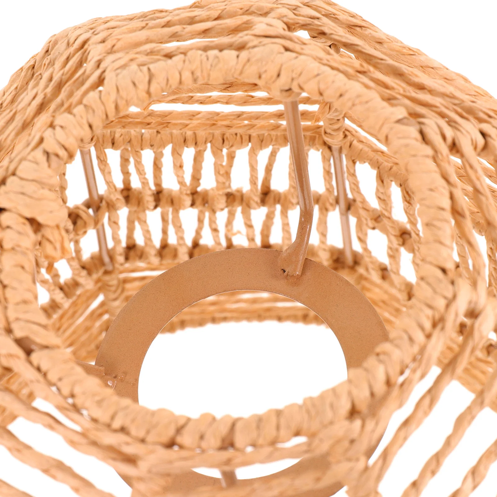 

Decorative Paper Rope Lampshade Imitation Rattan Durable Woven Pendant Lamp Cover Home Light Shade Lampshade Lamp Shade