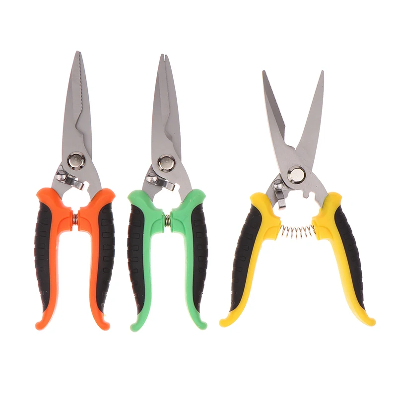 20*6cm Stainless Steel Electrician Scissors Multifunction Manually Shears Groove Cutting Wire And Thin Steel Plate Hand Tools