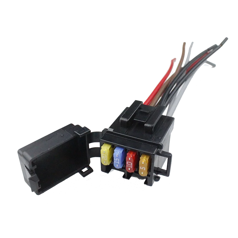 Motorcycle battery car fuse box,insert waterproof seat, electric motorcycle modification 4 ways 6 ways to send insurance film