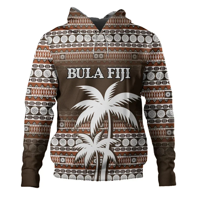 3D Fiji Independence 1970 Tapa Style Polynesian Printing Hoodies For Men Kid Fashion Streetwear Y2K Tops Hooded Sweatshirt