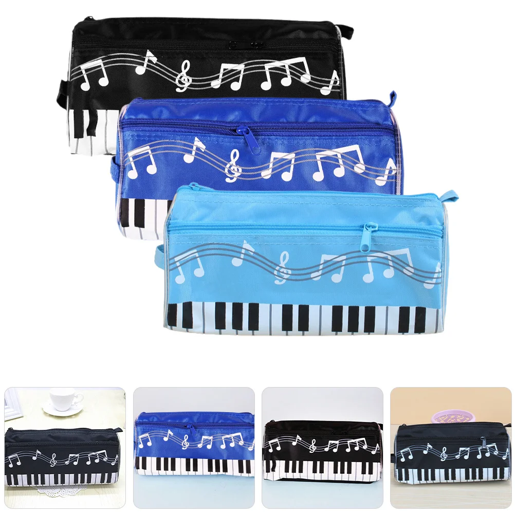 3 قطع حقيبة أقلام رصاص أنيقة وبسيطة مقاومة للاهتراء وخفيفة الوزن ذات سعة كبيرة منظم أقلام للطلاب والاستخدام المكتبي