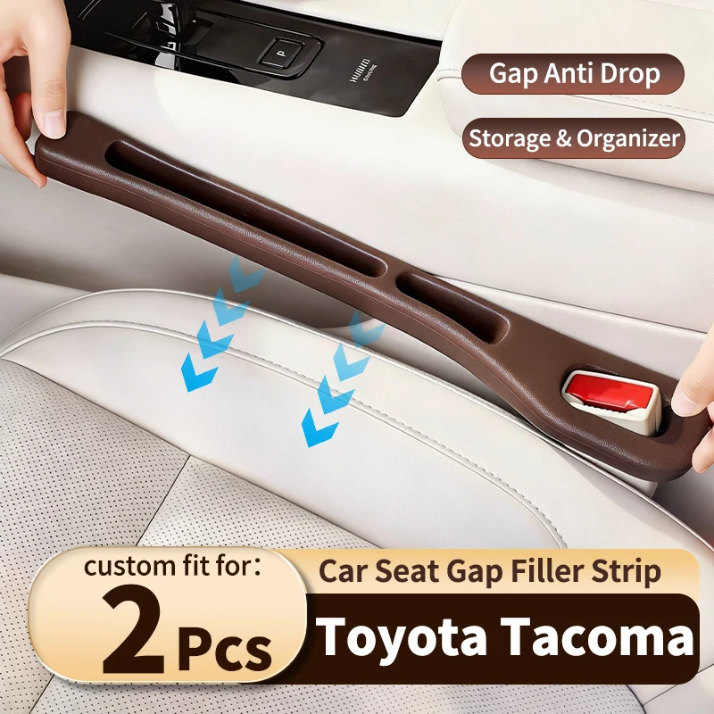 Car gap filler strip for Toyota Tacoma Car seat leakproof car storage long strip side gap storage space saving 2 pieces set