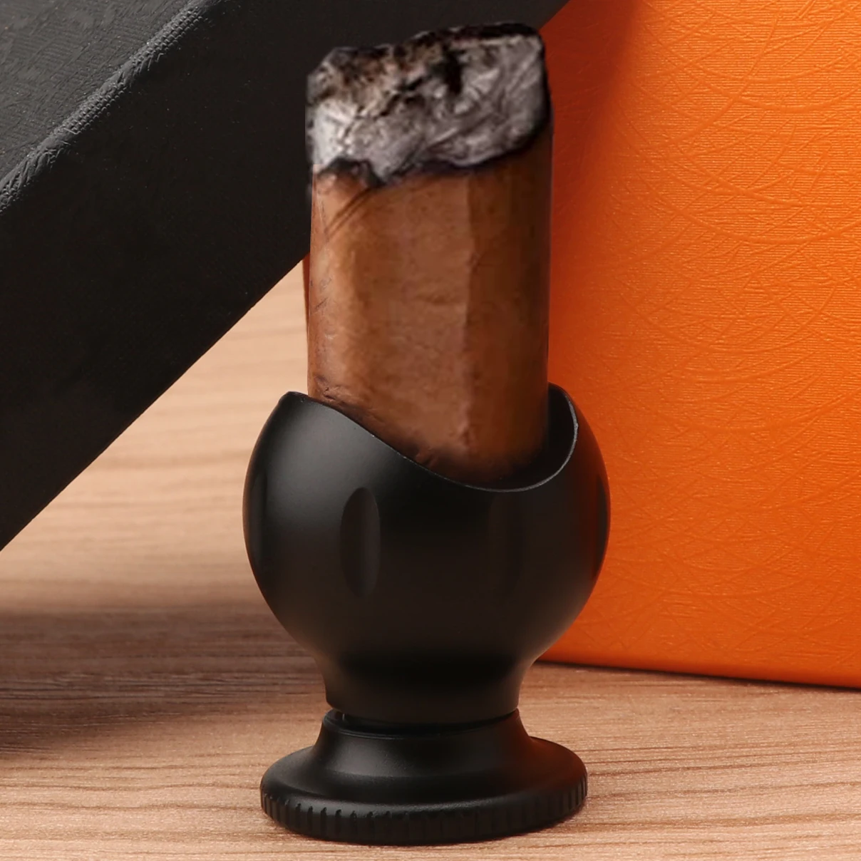 XIFEI Cigar Holder With Punch Portable Cigar Stand with Cigar Punch 2 in 1 Cigar Rest For Travel Indoor Smoking Accessories