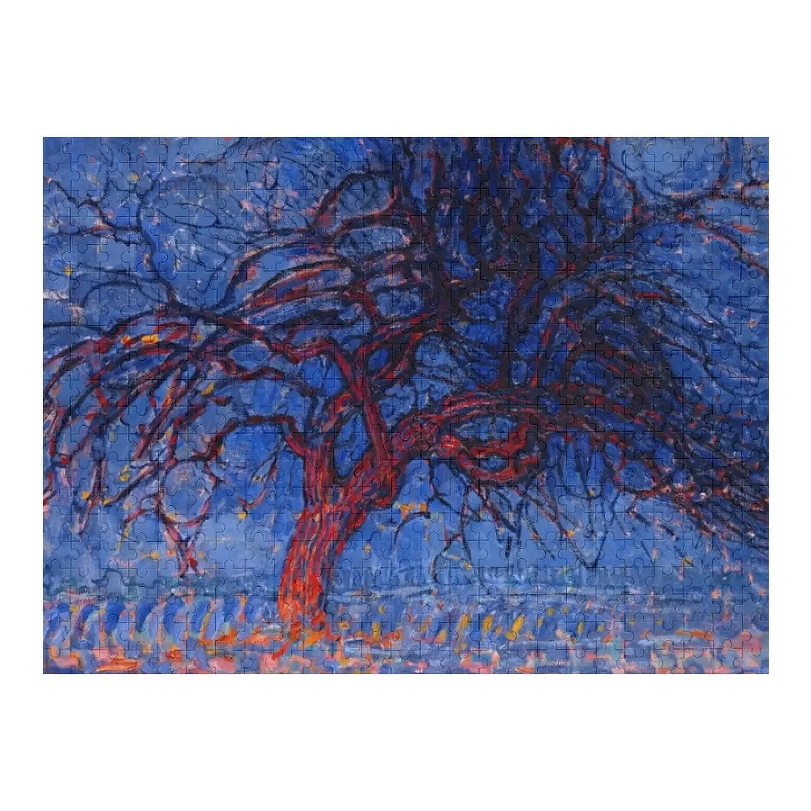 

Piet Mondrian - Red Tree Jigsaw Puzzle Personalized Wooden Name Custom Custom Wood Puzzle