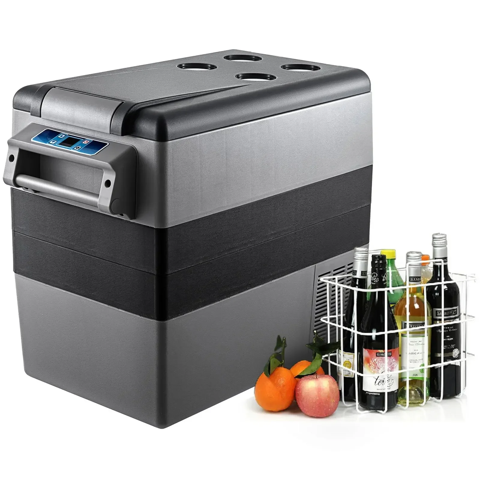 Réfrigérateur de voiture portable SIHAO 15L-40L 45L, congélateur de voiture à compresseur, refroidisseur 220V pour les voyages, le camping, l'extérieur, l'utilisation en camion, réglable