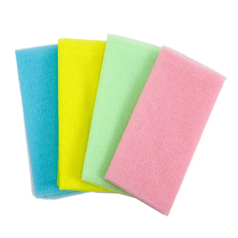 

10pcs/lot High Quality Nylon Exfoliating Massage towel Beauty Skin Bath Shower Wash Cloth Towel Back Scrub Novelty Multi Colors