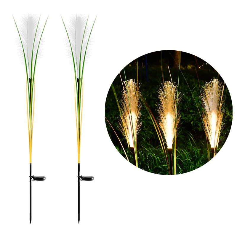 

Solar Reed Flower Light Garden Waterproof Outdoor Lights LED Stake Lights for Yard Lawn Pathway Patio Landscape Path Decorative