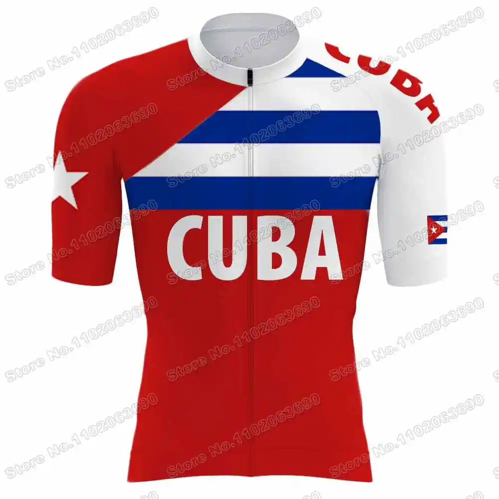 Team Cuba 2023 Cycling Jersey Set Summer Cycling Clothing Men Road Bike Shirts Suit Bicycle Bib Shorts MTB Riding uniform