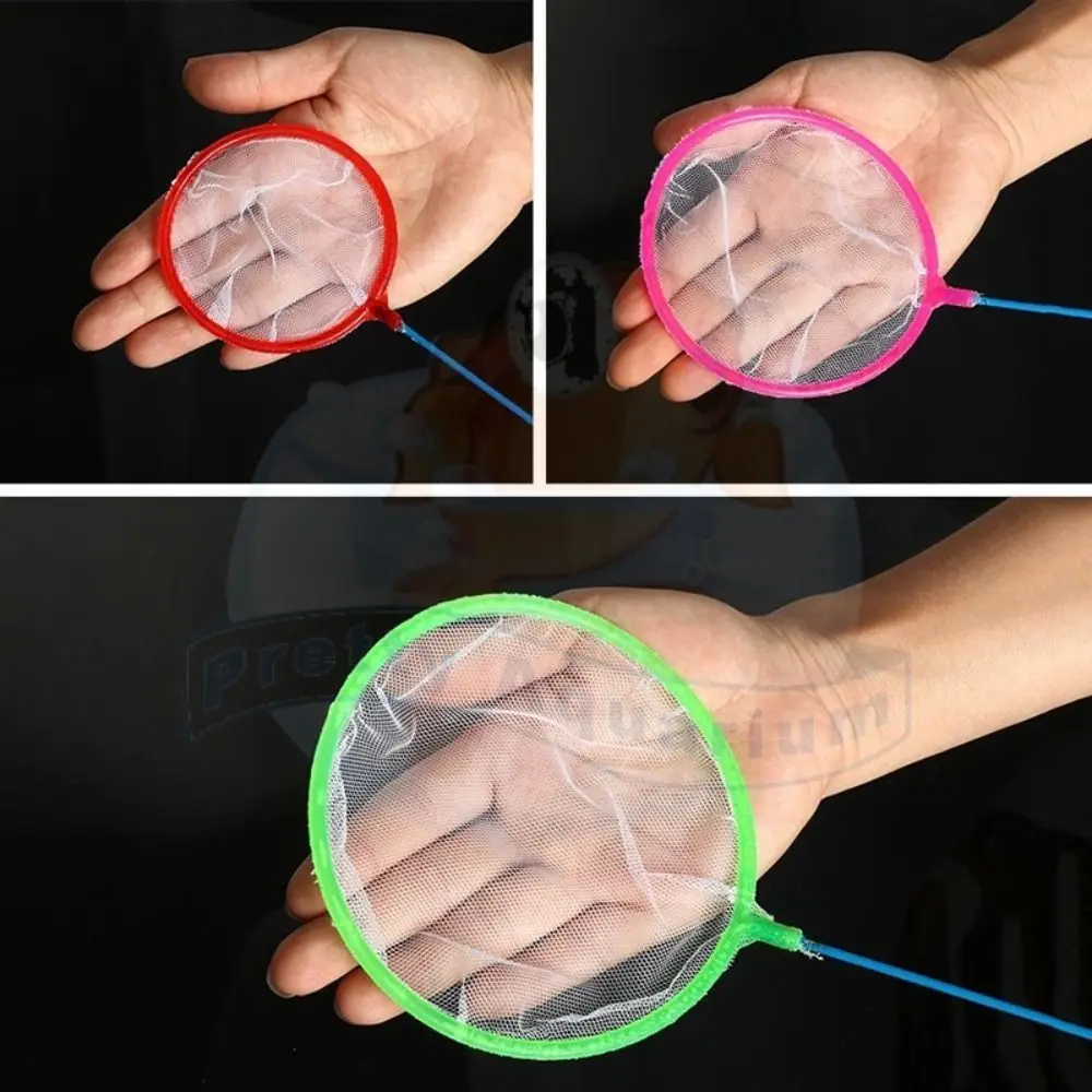 Portable Plastic Tiny Fish Tank Net Random Color Soft Fine Net Mesh Food Residue Debris Skimming Net Small Ponds