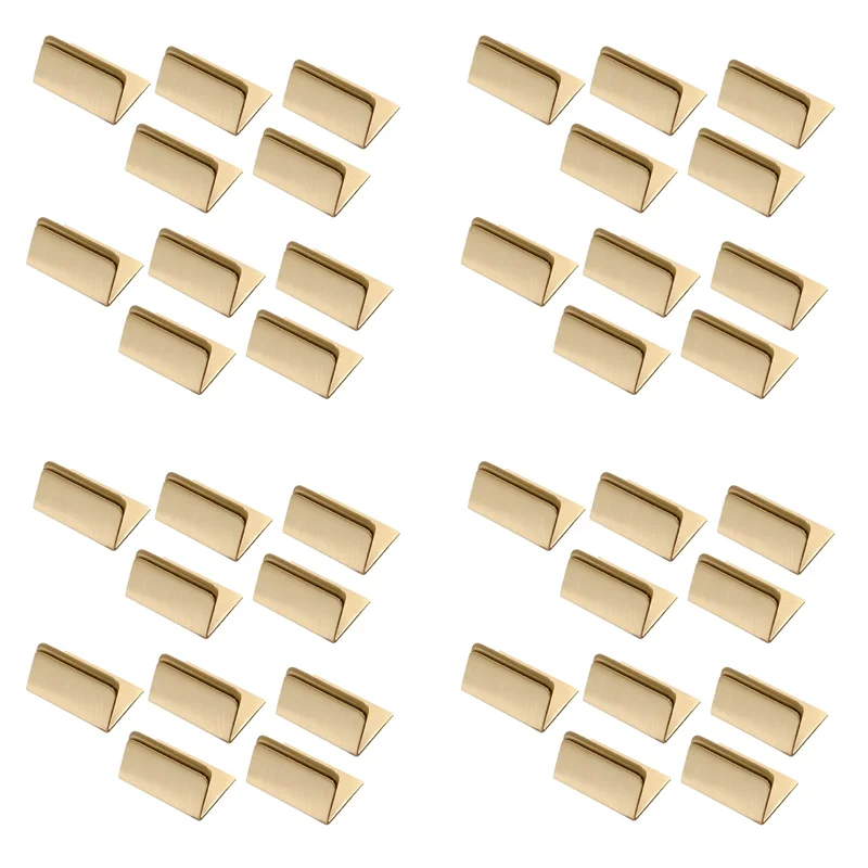 

【Party-Decoration】Place Card Holders Brass 40Pcs Wide Size Vintage Table Card Holder Antique Small Table Card Stands Memo Price