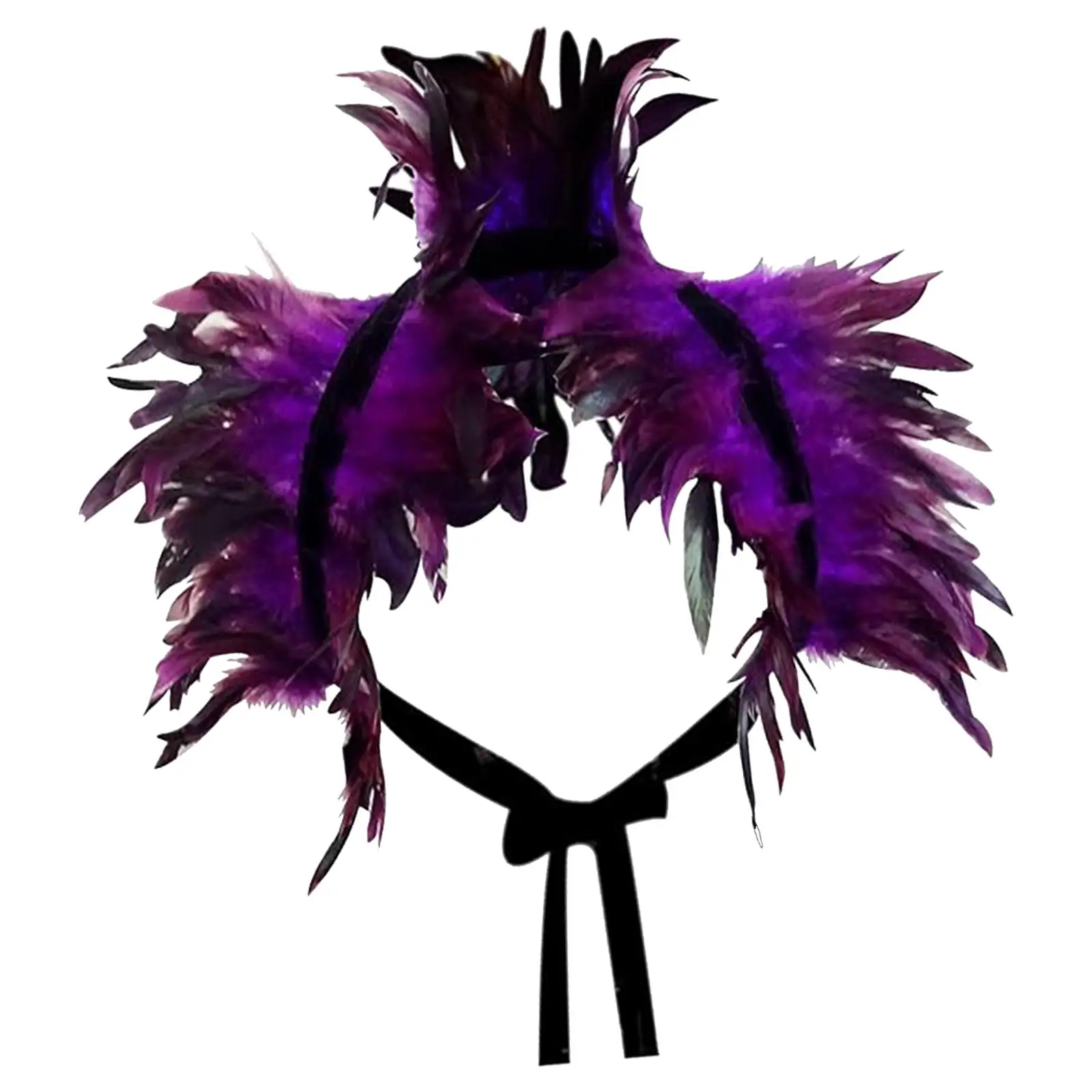 

Накидка из искусственных перьев, декор для ролевых игр, реквизит для фотосессии, сценическое представление, фиолетовый