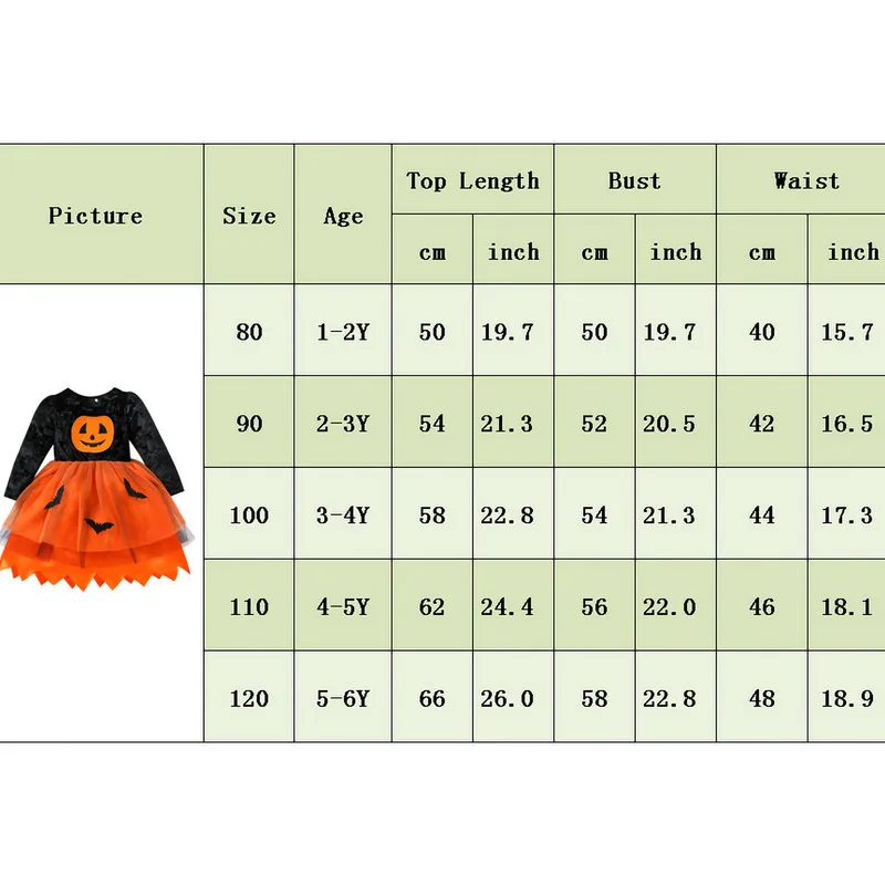 Halloween Toddler Kids Girls Dress Pumpkin Bat Pattern Multi-Layered Mesh Tulle Patchwork Dress Party Round Neck Dress