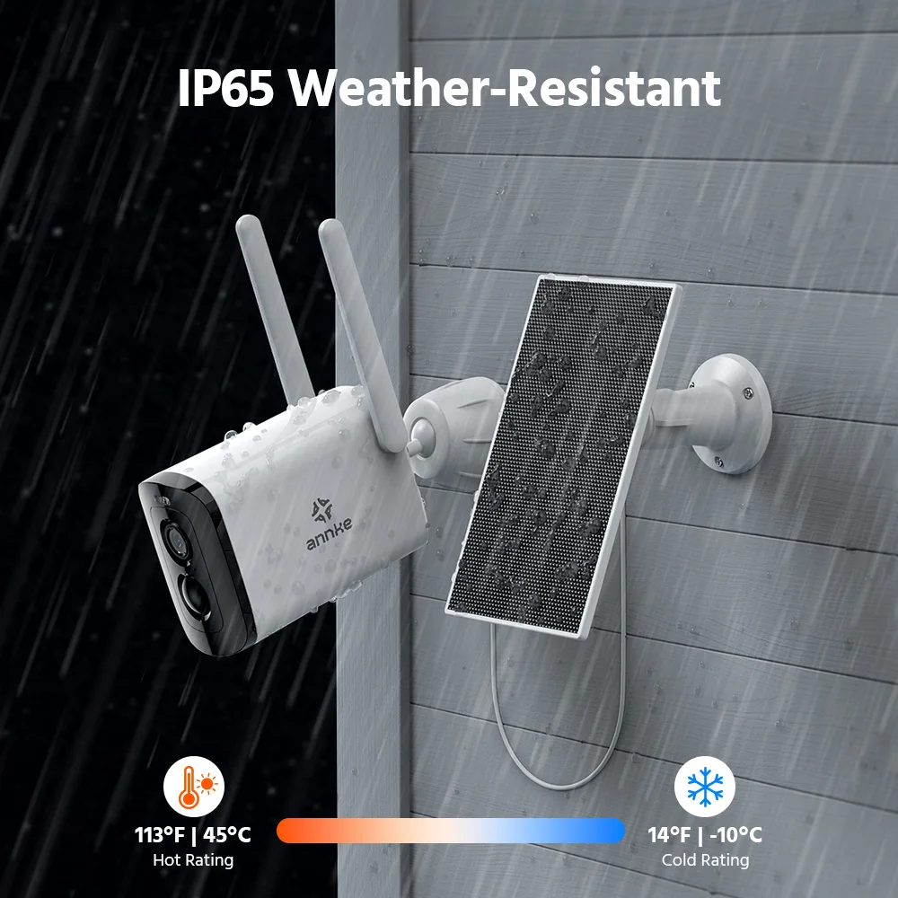 Imagem -06 - Annke Câmeras de Segurança Externas sem Fio de mp Câmera de Segurança Wi-fi de 24 Ghz Alimentada por Bateria de mp com Luz Dupla Áudio Bidirecional Wat