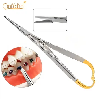 Diş Needle eu iğne tutucu pense 14Cm paslanmaz çelik ortodontik cımbız enstrüman aracı