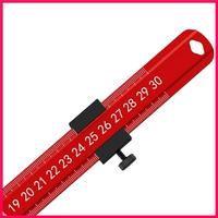 H051 20/30/40cm Measuring Ruler Woodworking Ruler Slide Stop Ruler Sliding Ruler