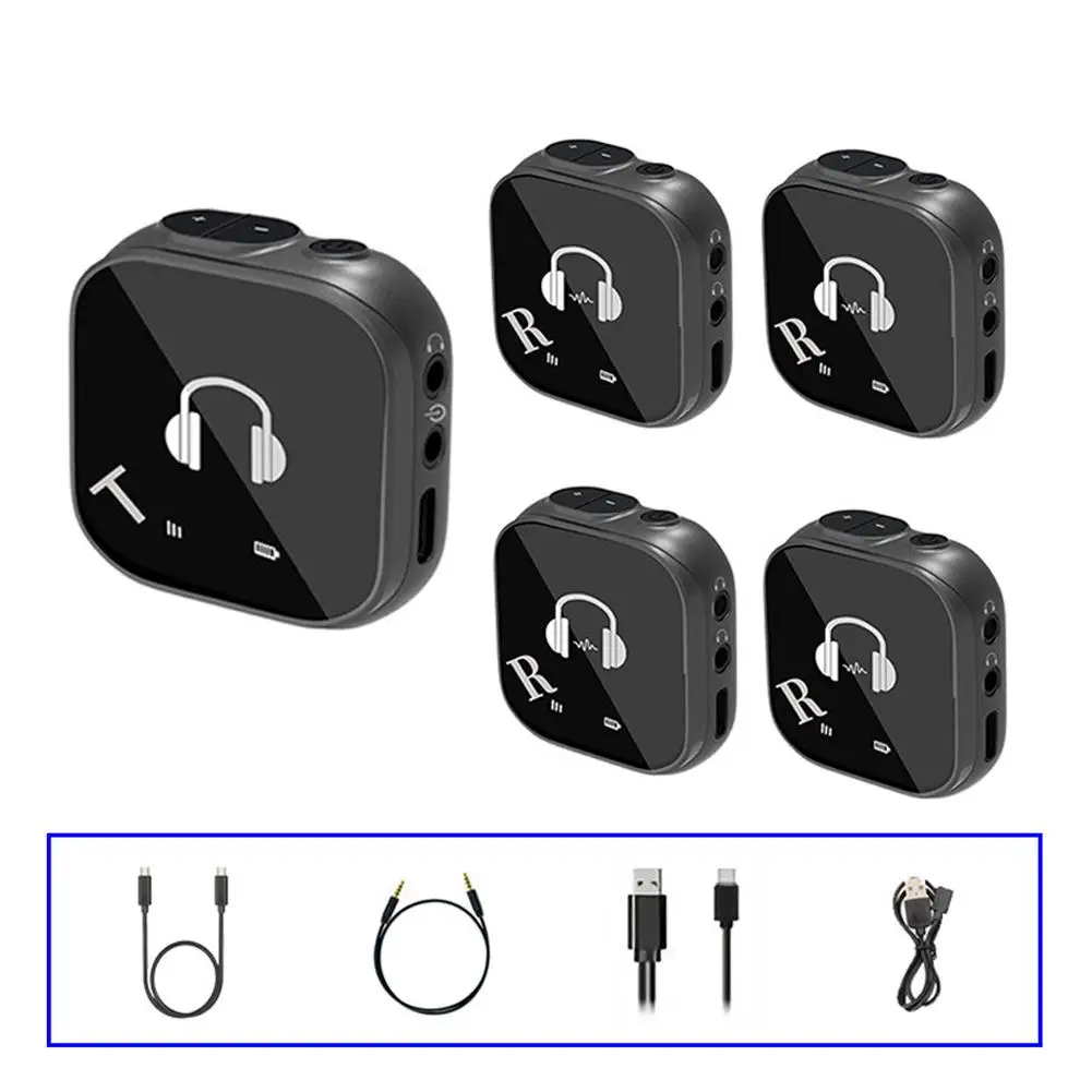 5.8g Wireless In Ear Monitor System Wireless Headphone Automatic Pairing Receiver Recording Phone Monitor Transmitter Earph Y0q4