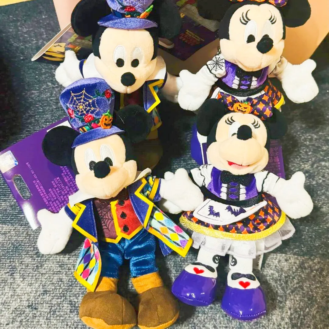 New 2024 Disney Halloween Mickey With Friends Series Anime Figure Chip&Dale Minnie Mickey Donald Duck Daisy Plush Toy Gifts