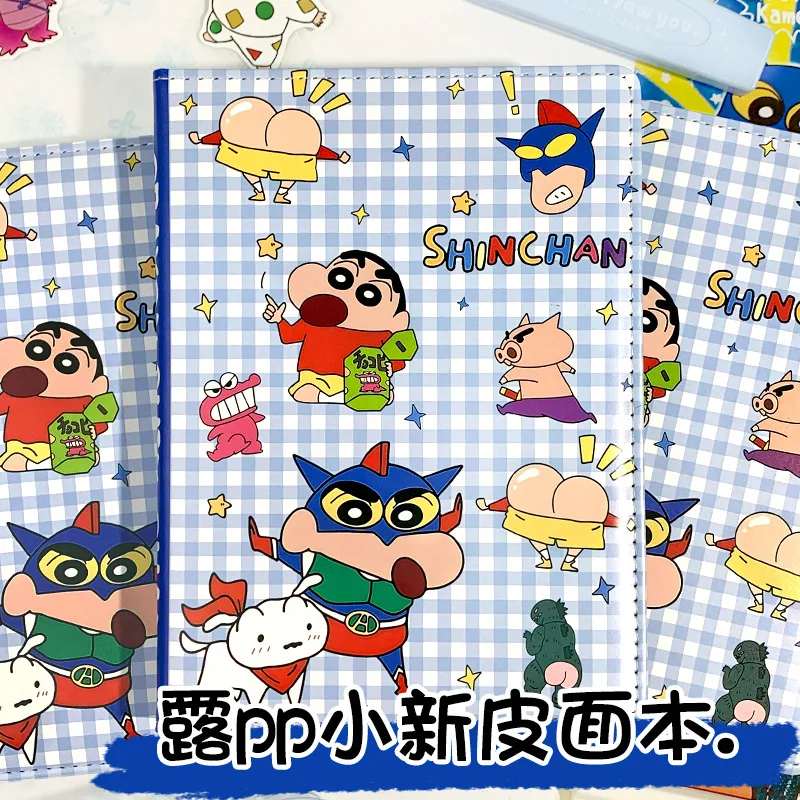 

New Crayon Shin Chan Notebook Cartoon A5 Leather Face Today Series Handbooks Diaries Color Pages Notebooks Girls' Gifts