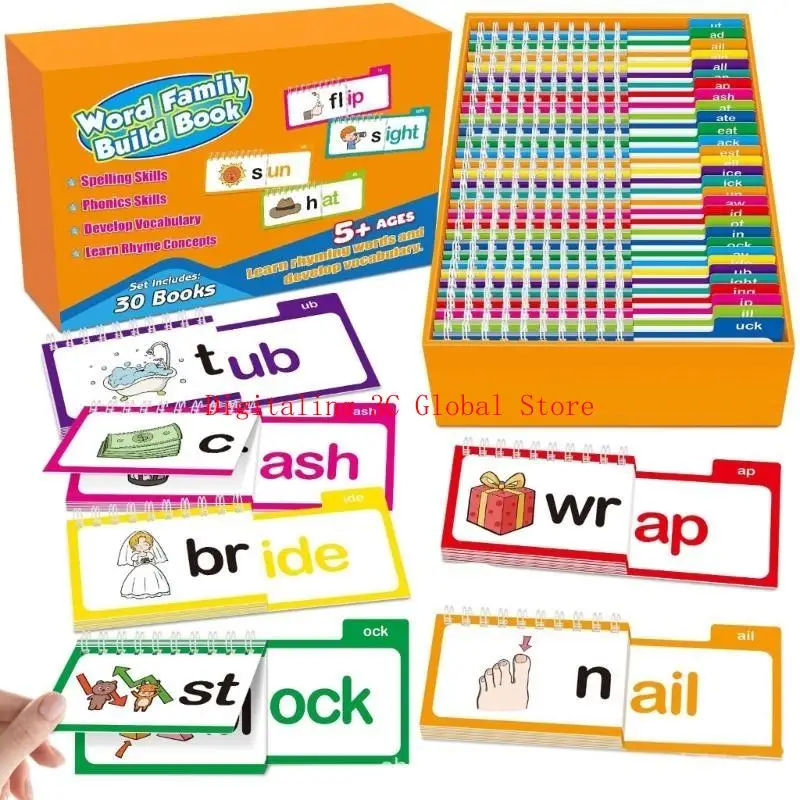 Phonics Flash Cards Lees en rijm Books Sight Words Flash Cards Letter Sounds Flash Cards For Kids Learning