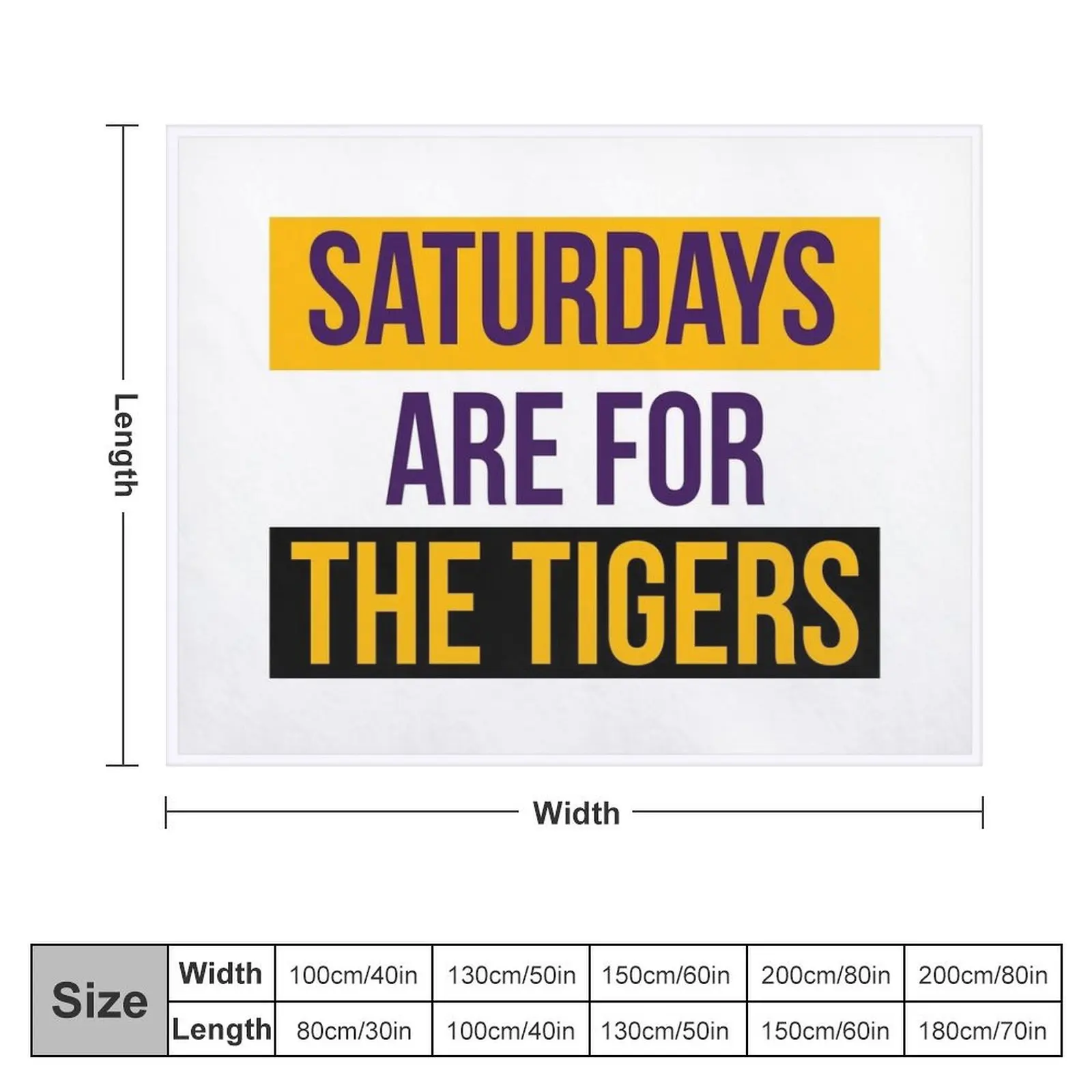 Saturdays Are For The Tigers Shirts & Stickers Throw Blanket For Sofa Thin sofa bed Blankets For Baby Blankets