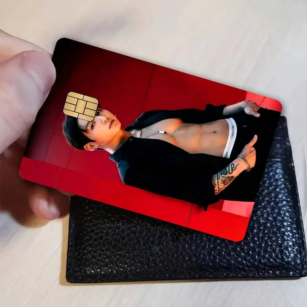 J-jungkook Game Film Cover Sticker Case for Small Chip Credit Debit Card Front Side