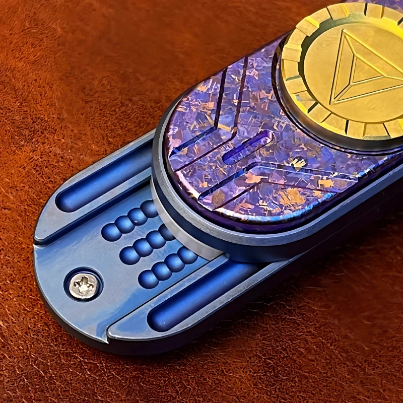 Fidget Spinner Magnetico 2 in 1 con Ruota a Cricchetto, Slider Meccanico in Metallo, Giocattolo Antistress EDC