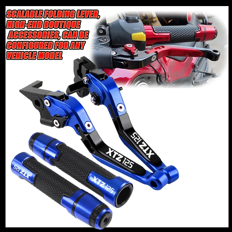 Motorcycle For  XTZ125 XTZ 125 2014 2015 Accessories CNC Adjustable Brake Clutch Leverr+22MM Handle Handlebar Grip