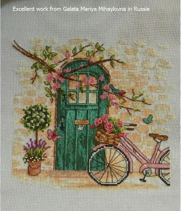 Amishop Top Quality Lovely Counted Cross Stitch Kit Afternoon In Provence Vintage Shop Triptych Dimensions 70-35317