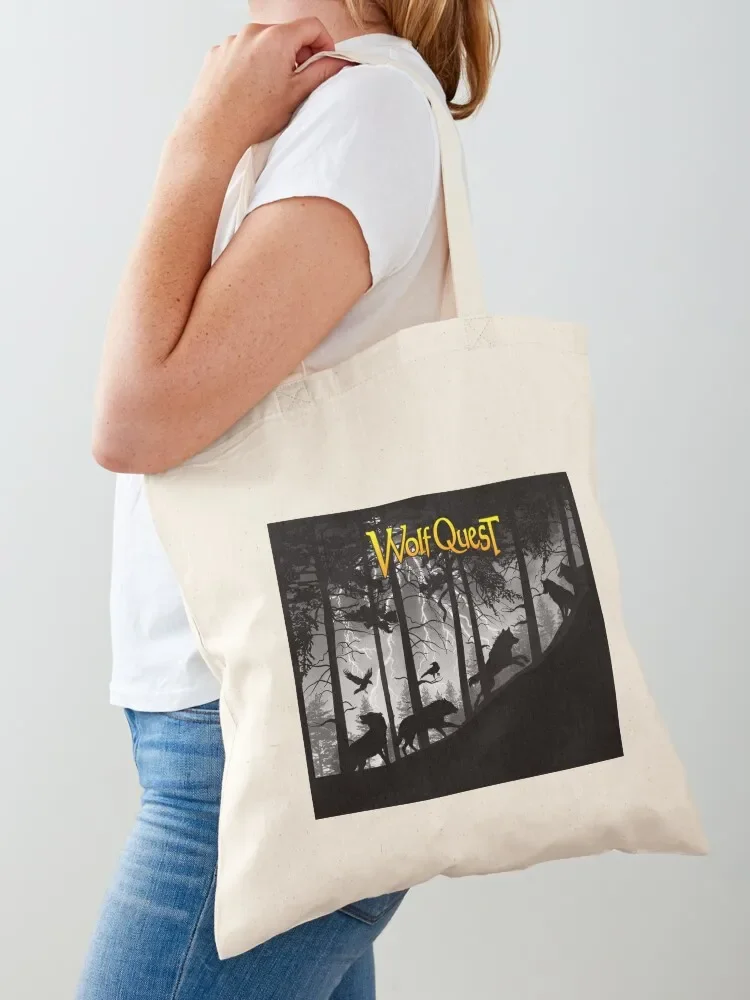 Wolf Pack in Storm - WolfQuest Dream Tote Bag Canvas stote bag shopper bag women canvas