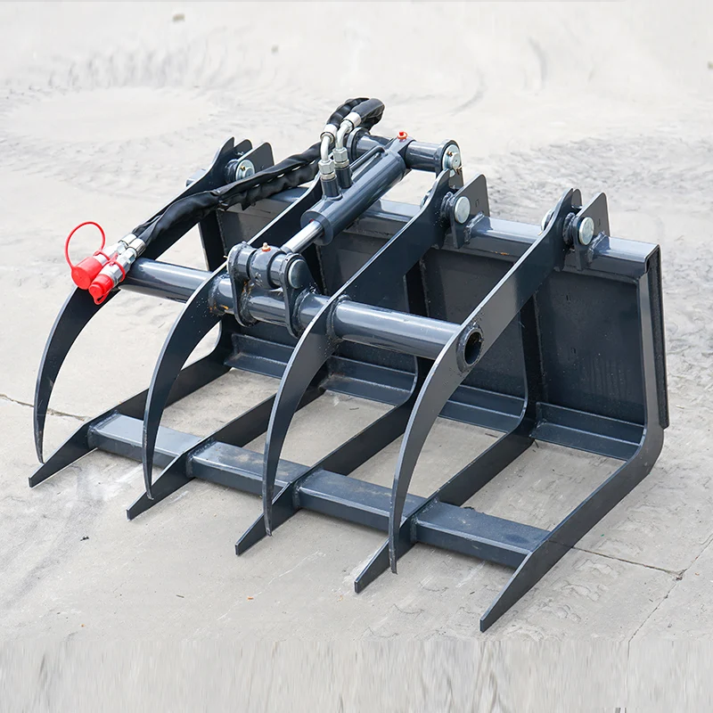 Log Grab Hydraulic Wood Grab, Mini Skid Steer Loader Accessories for Many Different Brands
