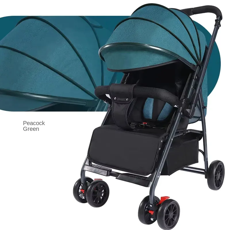 High Landscape Baby Stroller Newborn Baby Two-way Swivel Seat Lightweight Foldable Adjustable Children's Four Wheel Stroller