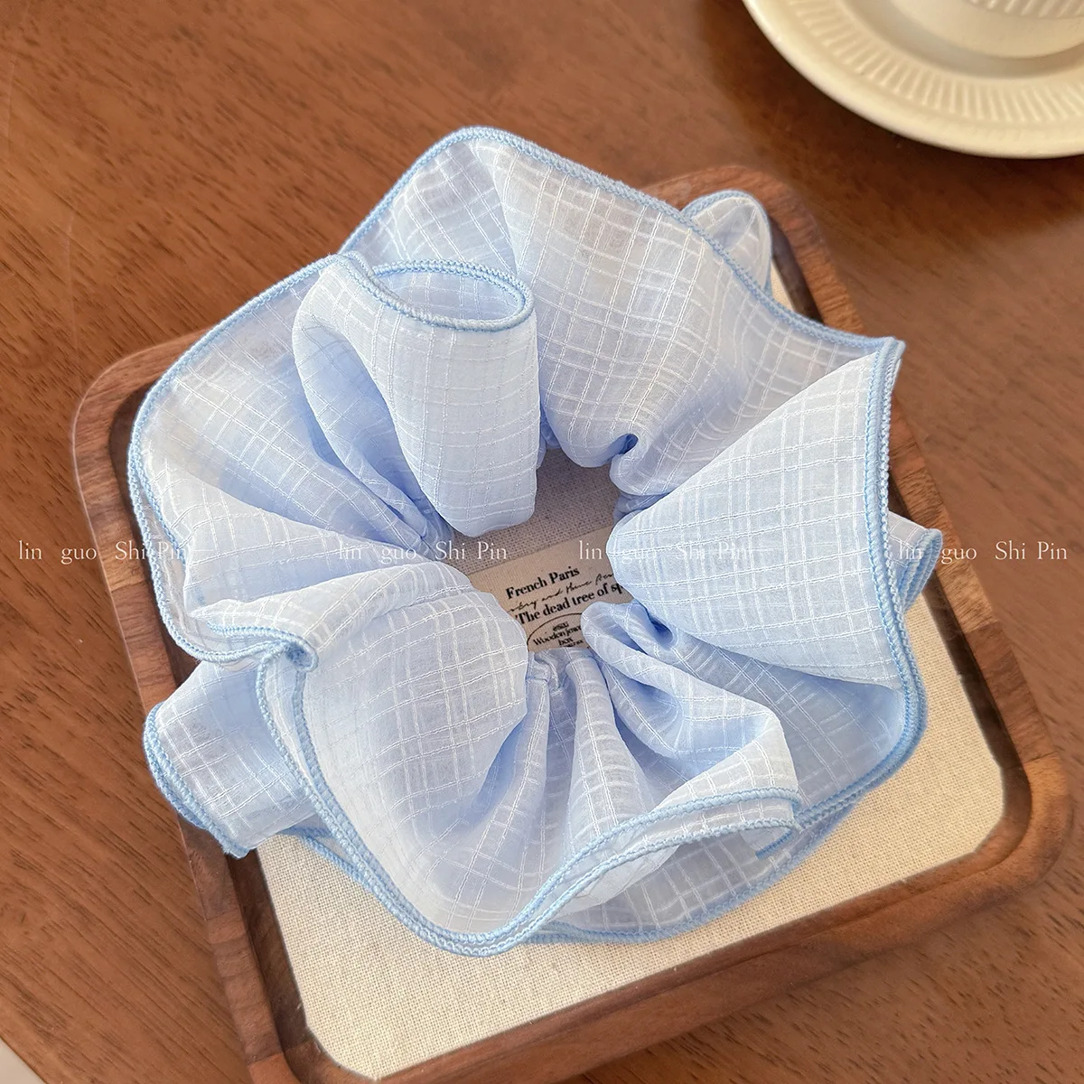 

Четырехслойные резинки для волос с оборками и клетчатым узором, высокоэластичные, для женщин, для низкого хвоста и пучка, винтажный шик, на каждый день