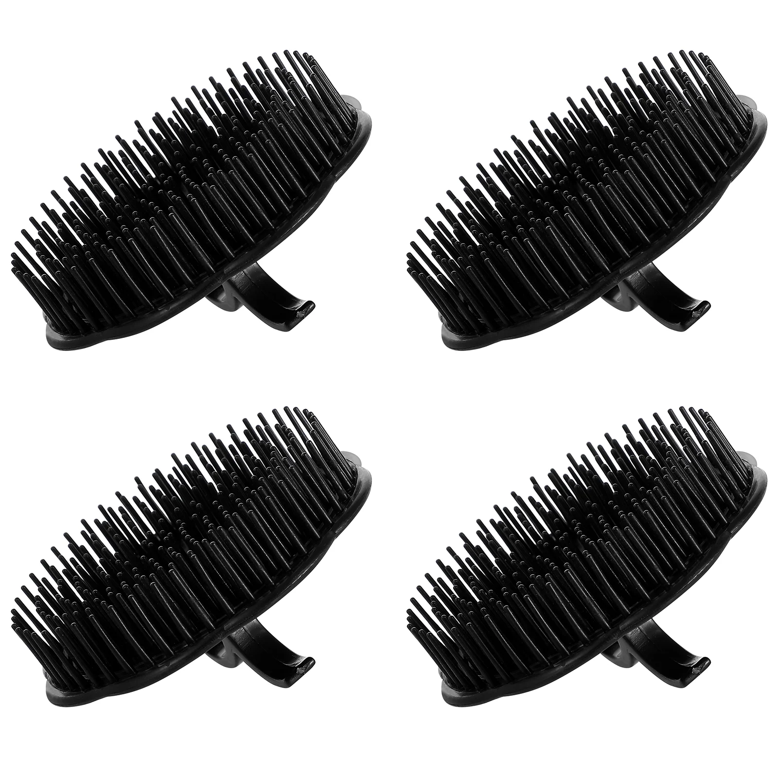 

Frcolor 4pcs Hair Shampoo Brush Scalp Care Hair Cleaning Brush Hair Massager Brush (Black) scalp shampoo brush