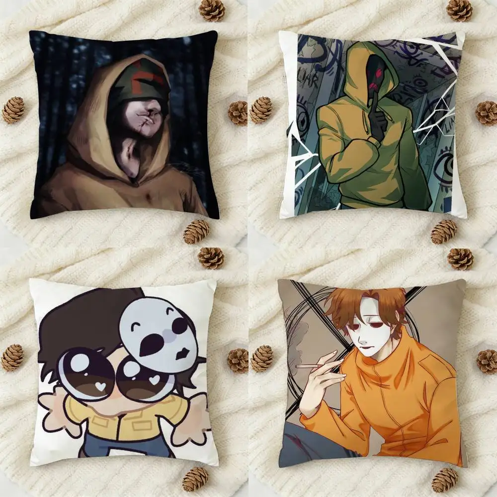 

Horror Short Film M-marble H-hornets Double-sided Printed Square Decorative Cushion Cover for Sofa Living Room Home Decor