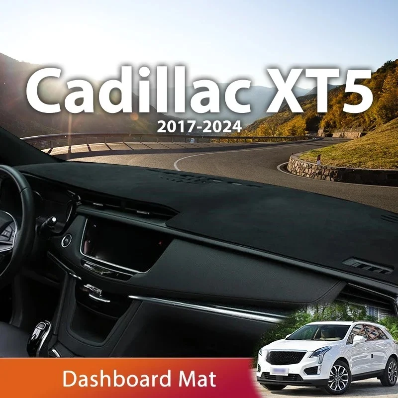 

For Cadillac XT5 2017 -2024 Car Dashboard Cover Avoid Light Pad Instrument Platform Desk Cover Car Protective Mat Accessories
