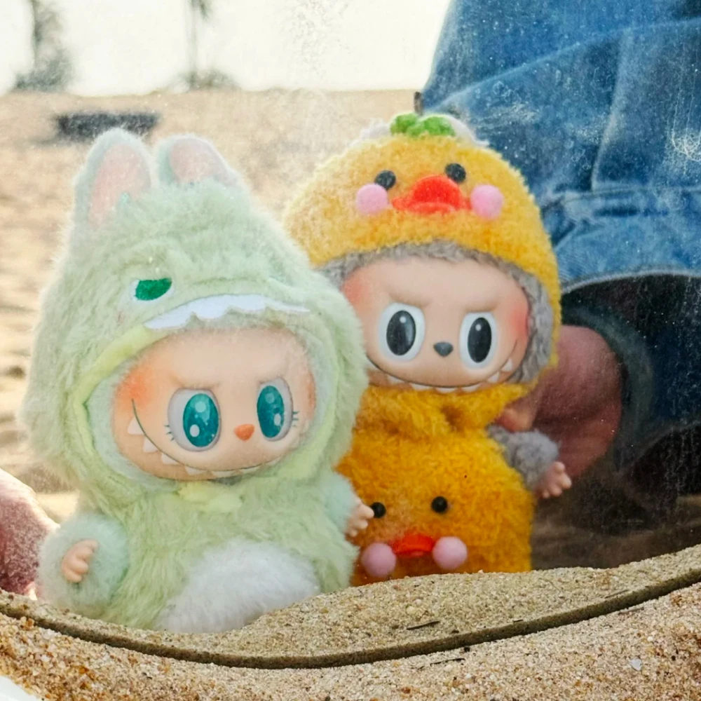 3.0 ラブブー服クリスマスプレイセットかわいい動物ぬいぐるみ衣装アンテナベビー用 15-17 センチメートル人形アクセサリーホリデーギフト