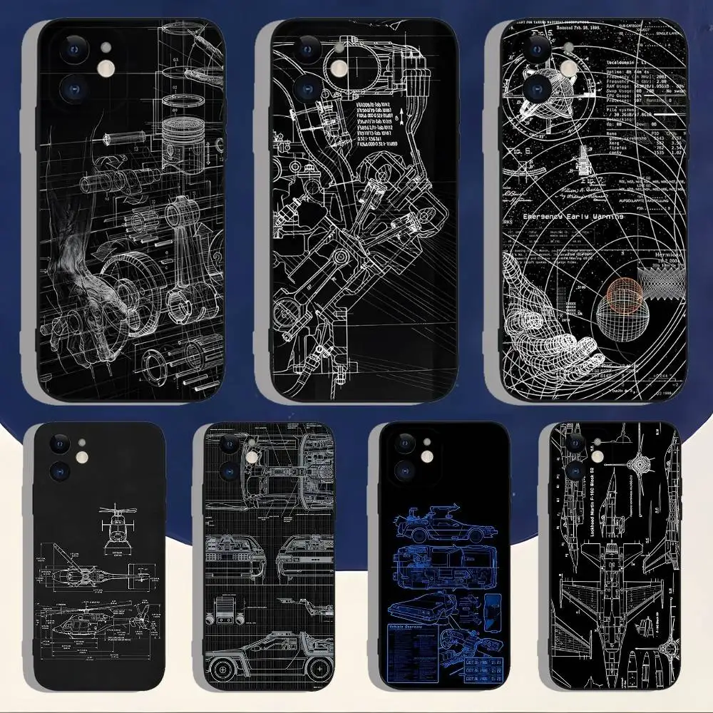 

Helicopter Aircraft Jet Phone Case For iPhone 16,15,14,13,12,11,Pro,Max,Plus,X,XS,XR,SE,8,7,Mini,Soft Silicone Black Case