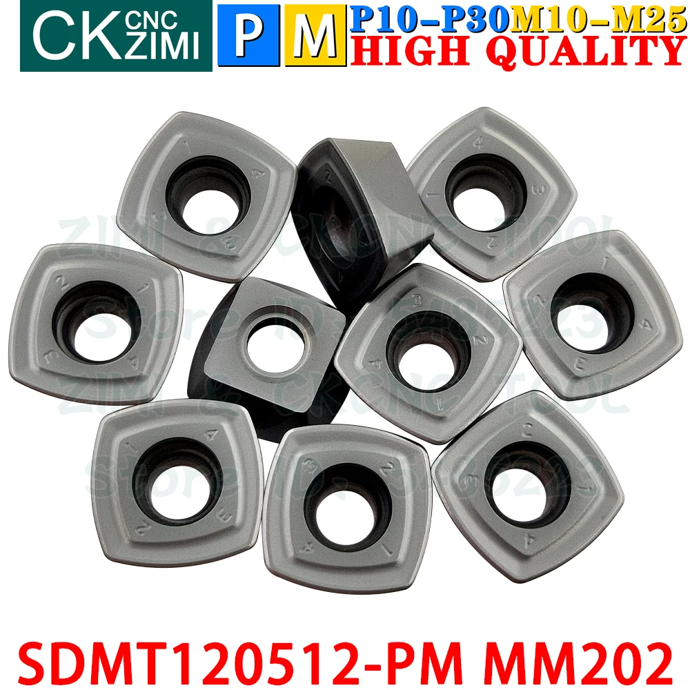 SDMT120512-PM MM202 SDMT 120512 PM MM202 Carbide Insert fast feed Milling Insert CNC ASRF Indexable Heavy Cutting Milling Tool