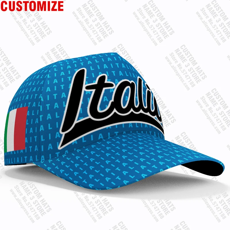 Italy Baseball Cap 3d Free Custom Name Team Logo It Italiana Hats Ita Country Travel Fishing Italian Nation Italia Flag Headgear