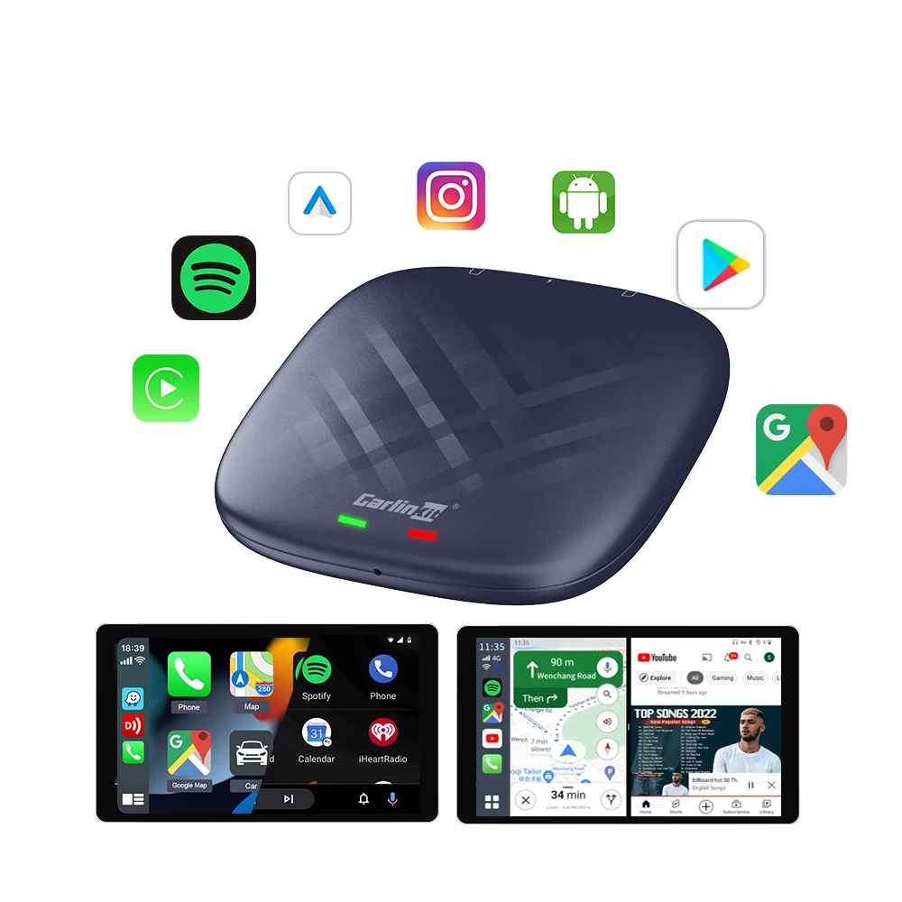 8G 128GB Wireless Carplay Adapter Box Android 13 Portable Car Carplay Ai Box Wireless Android Auto Car Play Box