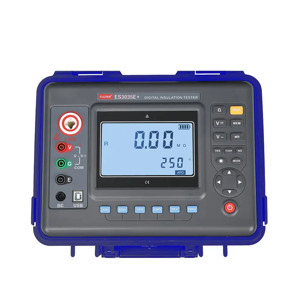 ES3035E+10KV High Voltage Insulation Resistance Tester Megohmmeter Digital Insulation Resistance Ohmmeter 0.01mohm-2000gohm