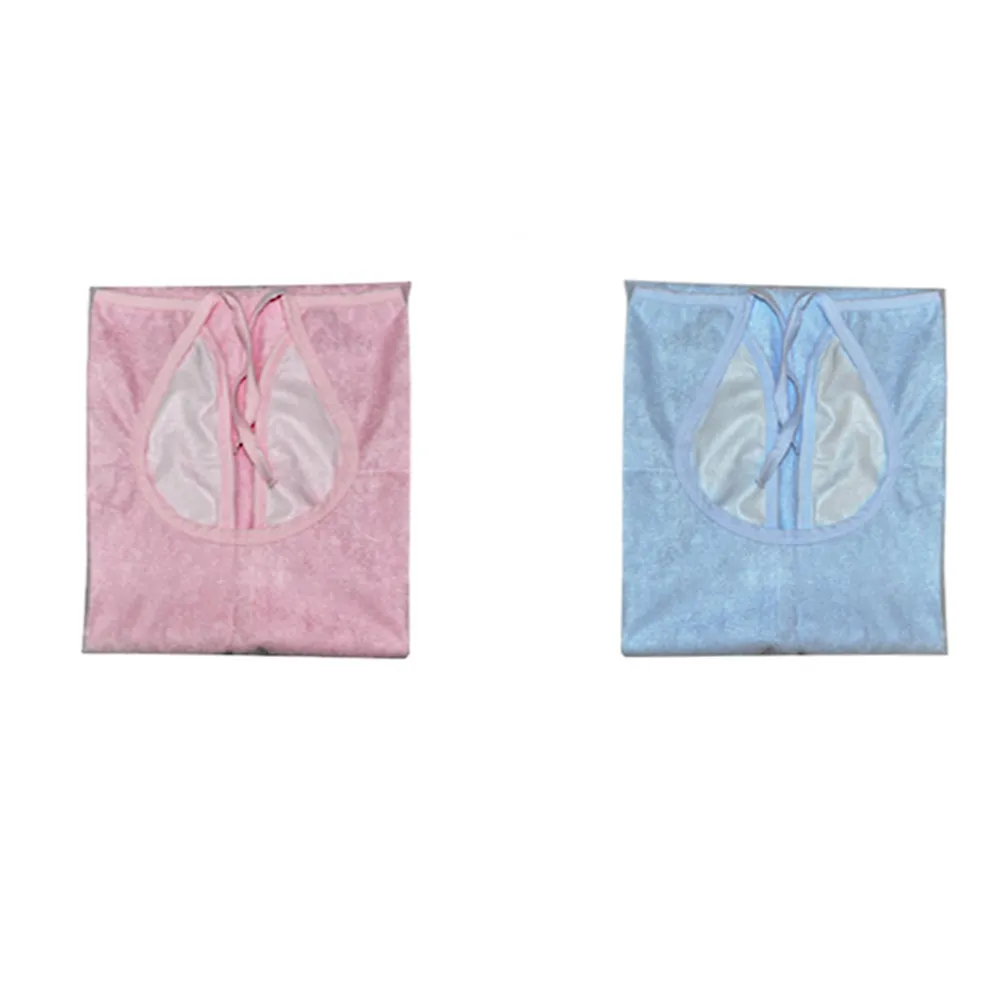 

Bamboo Fiber Adult Bib Waterproof Reusable Washable Clothing Protector for Elderly Seniors Eating Drinking