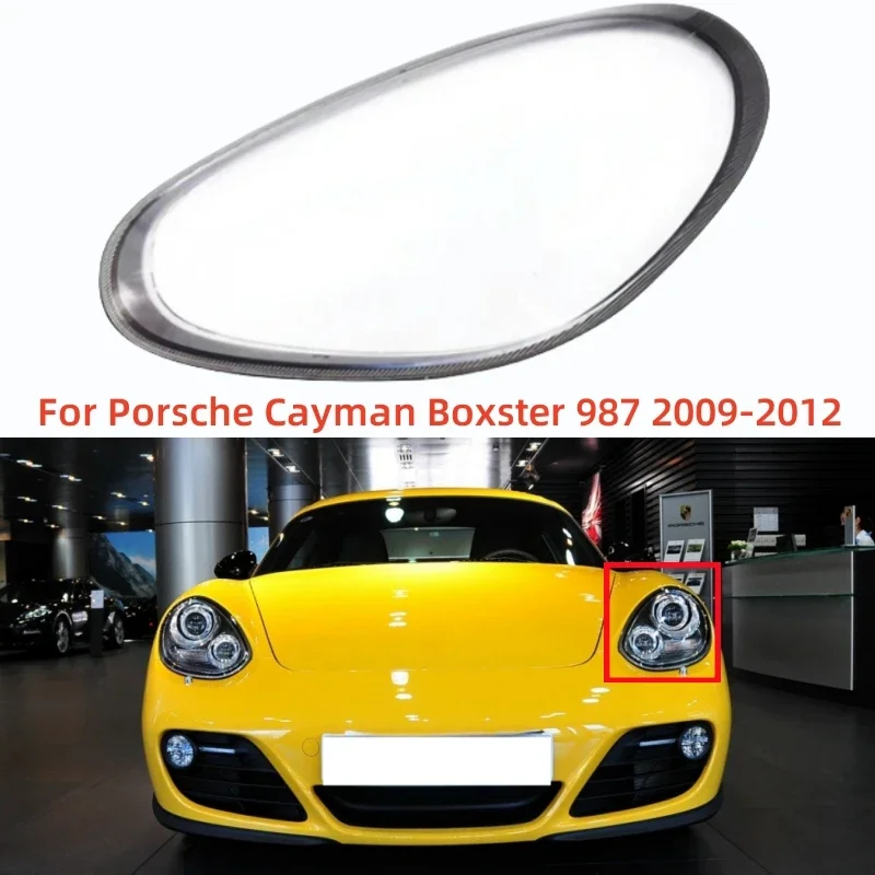 

Pop For Porsche Cayman Boxster 987 2009 2010 2011 2012 Car Accsesories Headlights Lamp Lens Replace The Original Lampshade