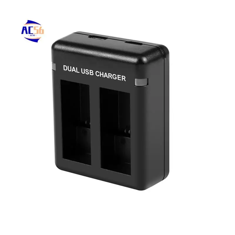 

AC56-For Gopro Hero11 Black / HERO9 Black / HERO10 USB Dual Port Slot Double Battery Charger Black Action Camera Replacement