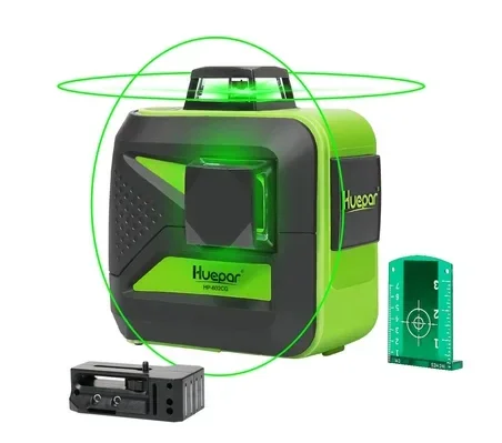 Huepar 602CG automatic leveling 360 Degree Multi Outdoor Pulse Mode 8 Lines Alignment Green Beam cross line Laser Level