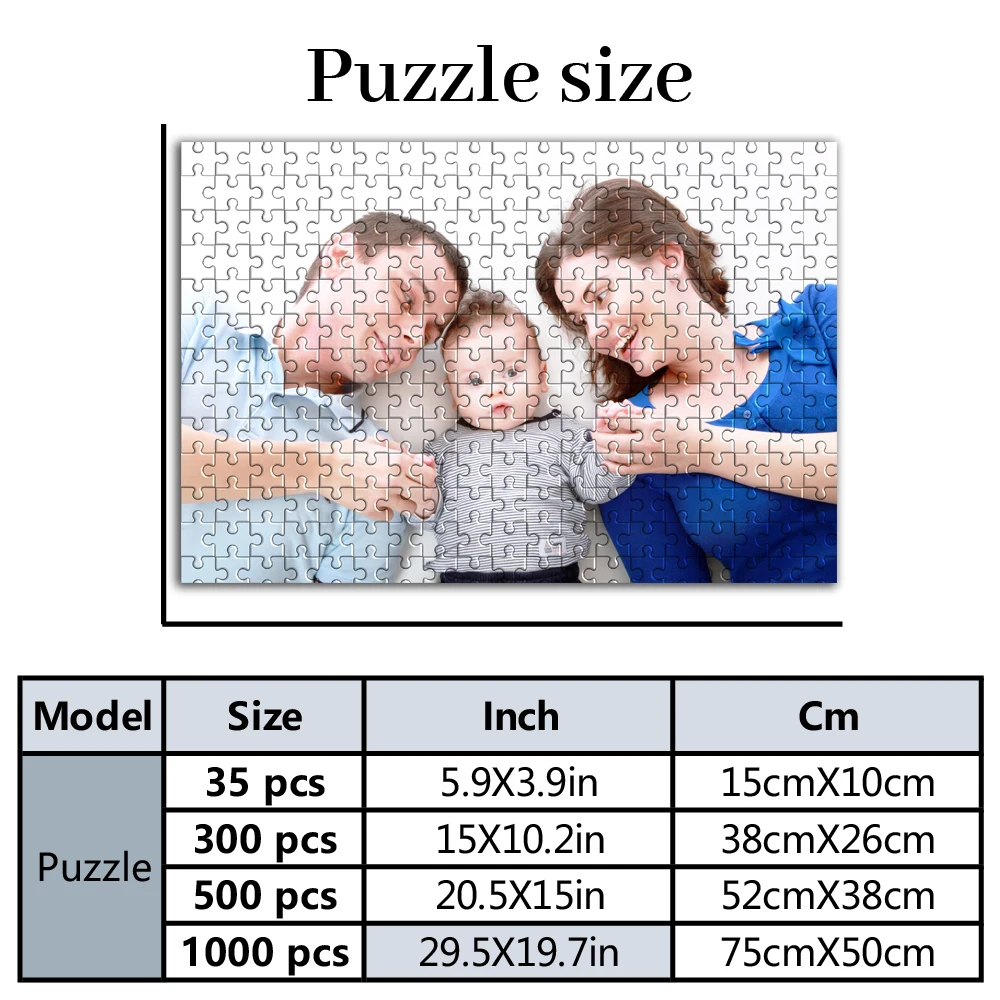 35/300/500pcs  home Customized Poster Custom DIY Personalised Photo Puzzles Customizable Photo For Baby Toy boyfriend Gift