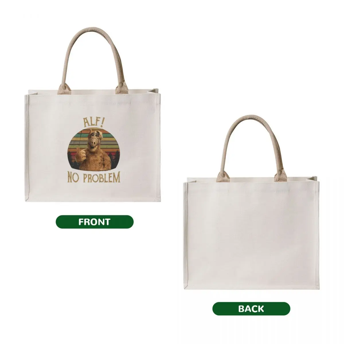 Alf - Gordon Shumway - TV Sitcoms Tote Bag bag for beach cute pouch bag Handbags ecological bags