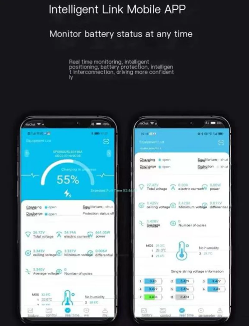 Batterie au lithium LiFePO4 avec chargeur, Bluetooth, BMS, 72V, 50Ah, 60Ah, 30Ah, 72V, 40Ah, 100Ah, 80Ah, 5000W, scooter, vélo é