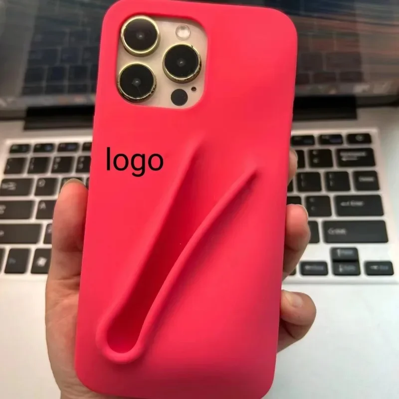 Lip Case Silicone Lipstick Lip Glaze Phone Case for iphone 11 12 13 14 15 pro max Fits Popular Lip Tint Back Stick with box